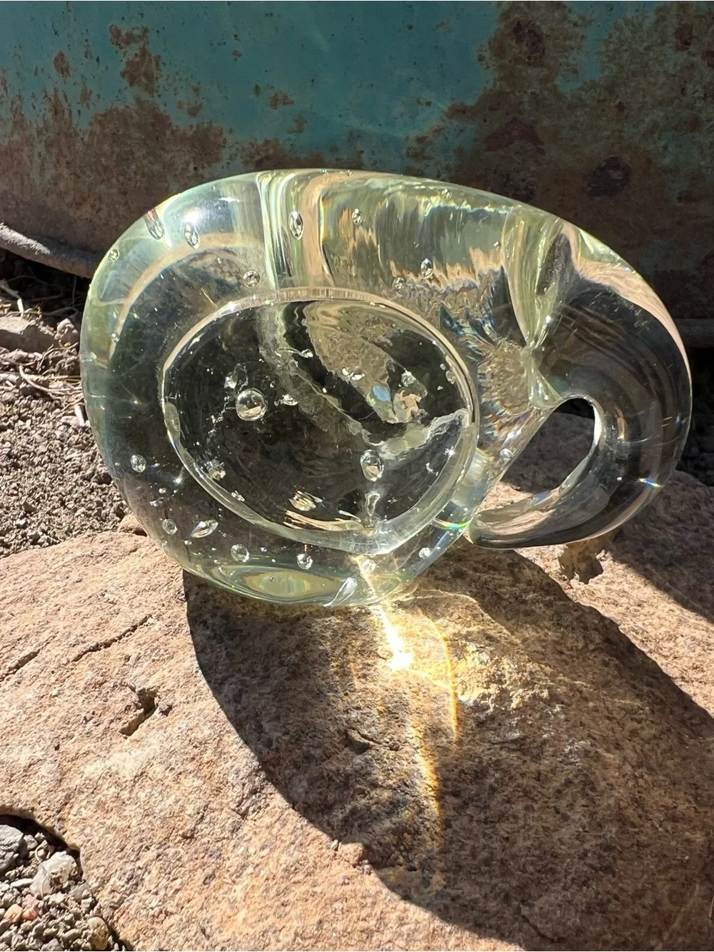 Elephant Hand-Blown Glass paperweight Clear